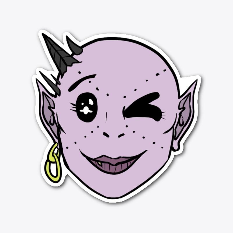 Winking Daemonette sticker